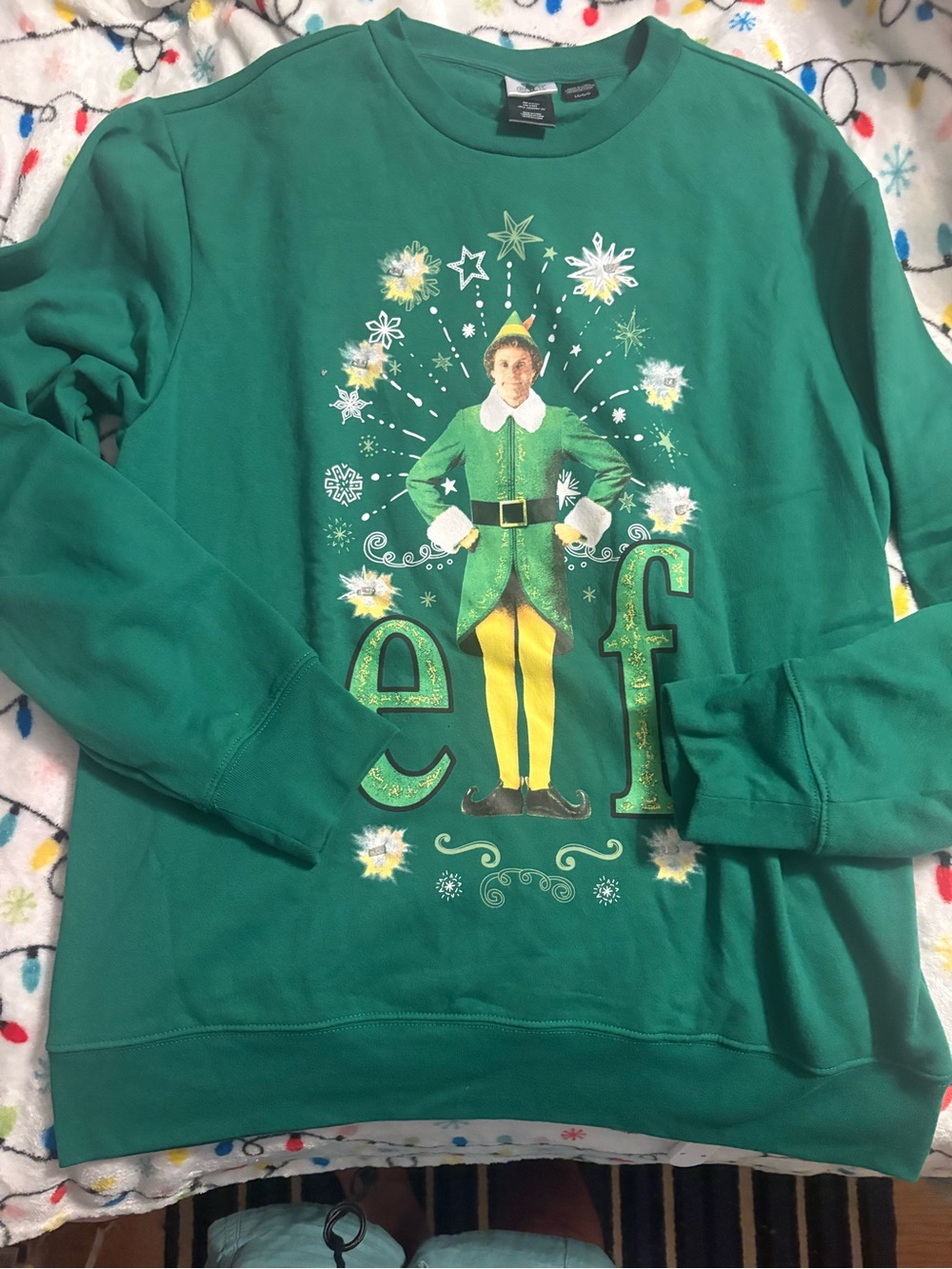 ELF Green Crewneck Sweatshirt  light up